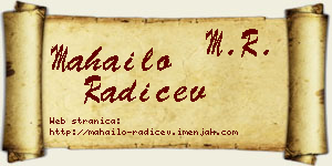 Mahailo Radičev vizit kartica